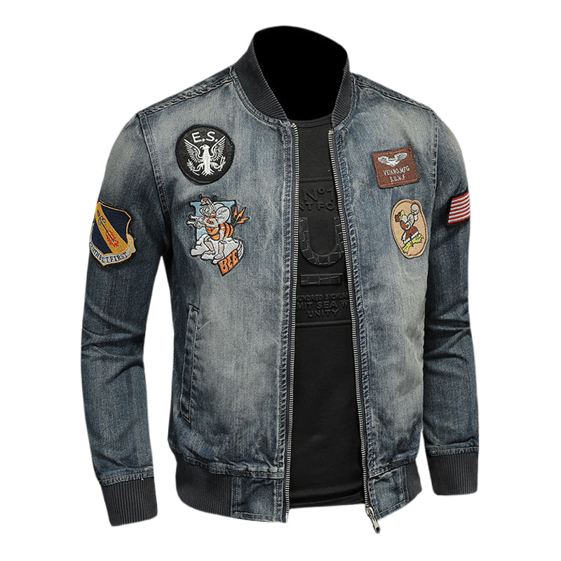 Dsquared2 All-Over Spots Slim Denim Jacket III — Rock Denim, Complete.