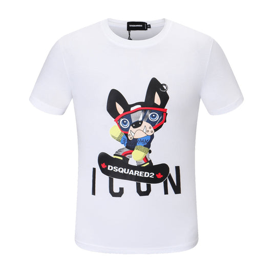 Dsquared2 Skateboard ICON Cotton T-Shirt – 100% Cotton Unisex Tee | Black & White