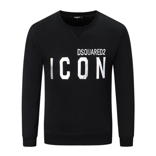 Dsquared2 Silver ICON Cotton Sweatshirt — The ICON, Elevated in Silver.