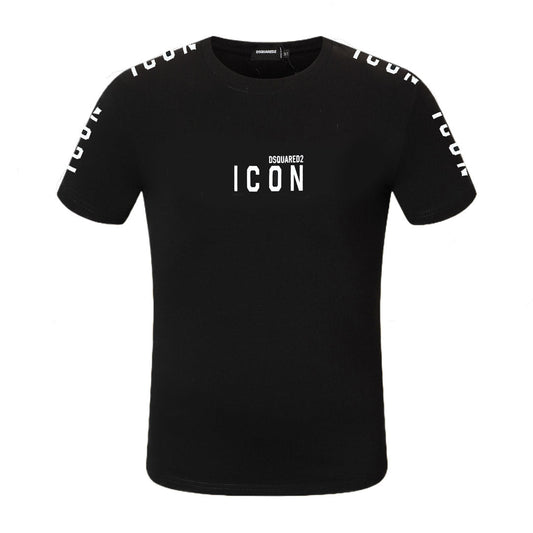 Dsquared2 ICON Shoulder Strap Cotton T-Shirt – 100% Cotton Unisex Tee | White & Black