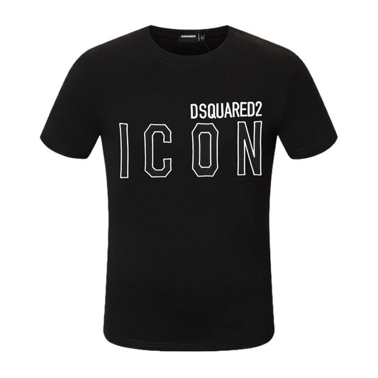 Dsquared2 Embroidery ICON Cotton T-Shirt – 100% Cotton Unisex Tee | White & Black