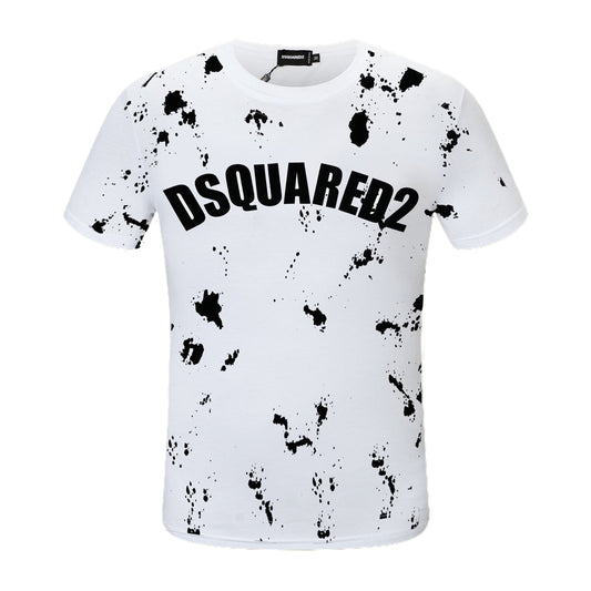 Dsquared2 Graffiti Paint Logo Cotton T-Shirt – 100% Cotton Unisex Tee | Black & White