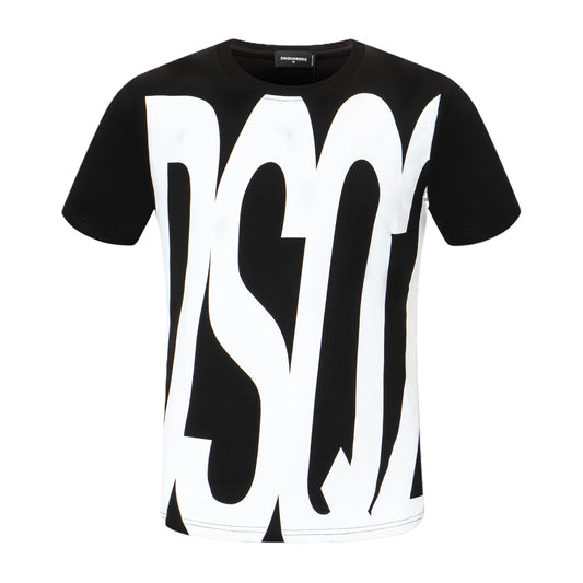 Dsquared2 DSQ2 Print Cotton T-Shirt – 100% Cotton Unisex Tee | White & Black