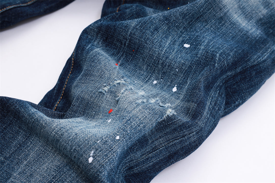 Dsquared2 Maple Leaf Men's Slim Fit Jeans — Dark Wash