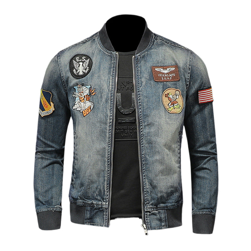 Dsquared2 All-Over Spots Slim Denim Jacket III — Rock Denim, Complete.