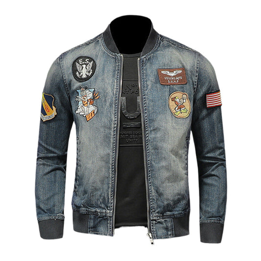 Dsquared2 All-Over Spots Slim Denim Jacket III — Rock Denim, Complete.