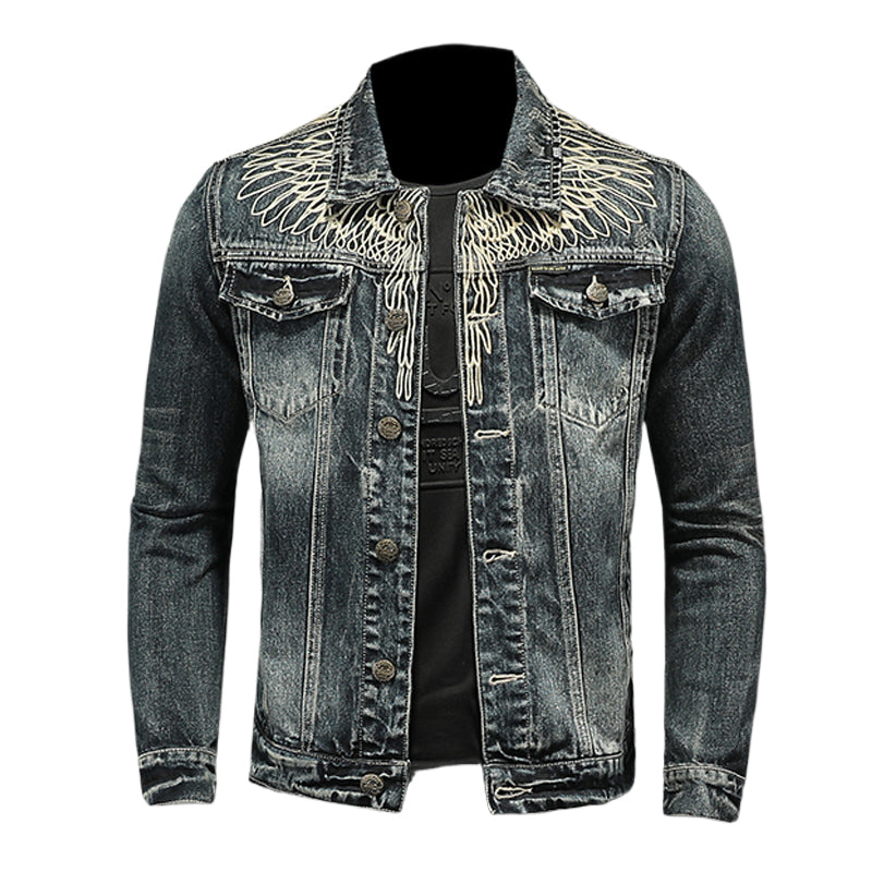 Dsquared2 All-Over Spots Slim Denim Jacket — Rock Denim, Redefined.