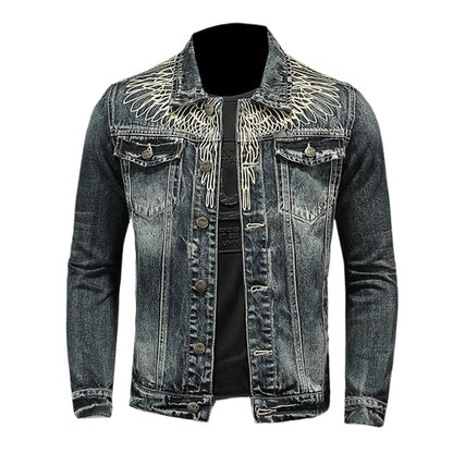Dsquared2 All-Over Spots Slim Denim Jacket — Rock Denim, Redefined.