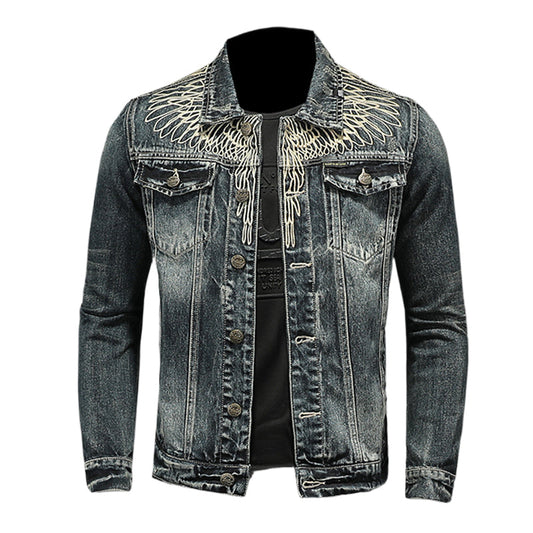 Dsquared2 All-Over Spots Slim Denim Jacket — Rock Denim, Redefined.