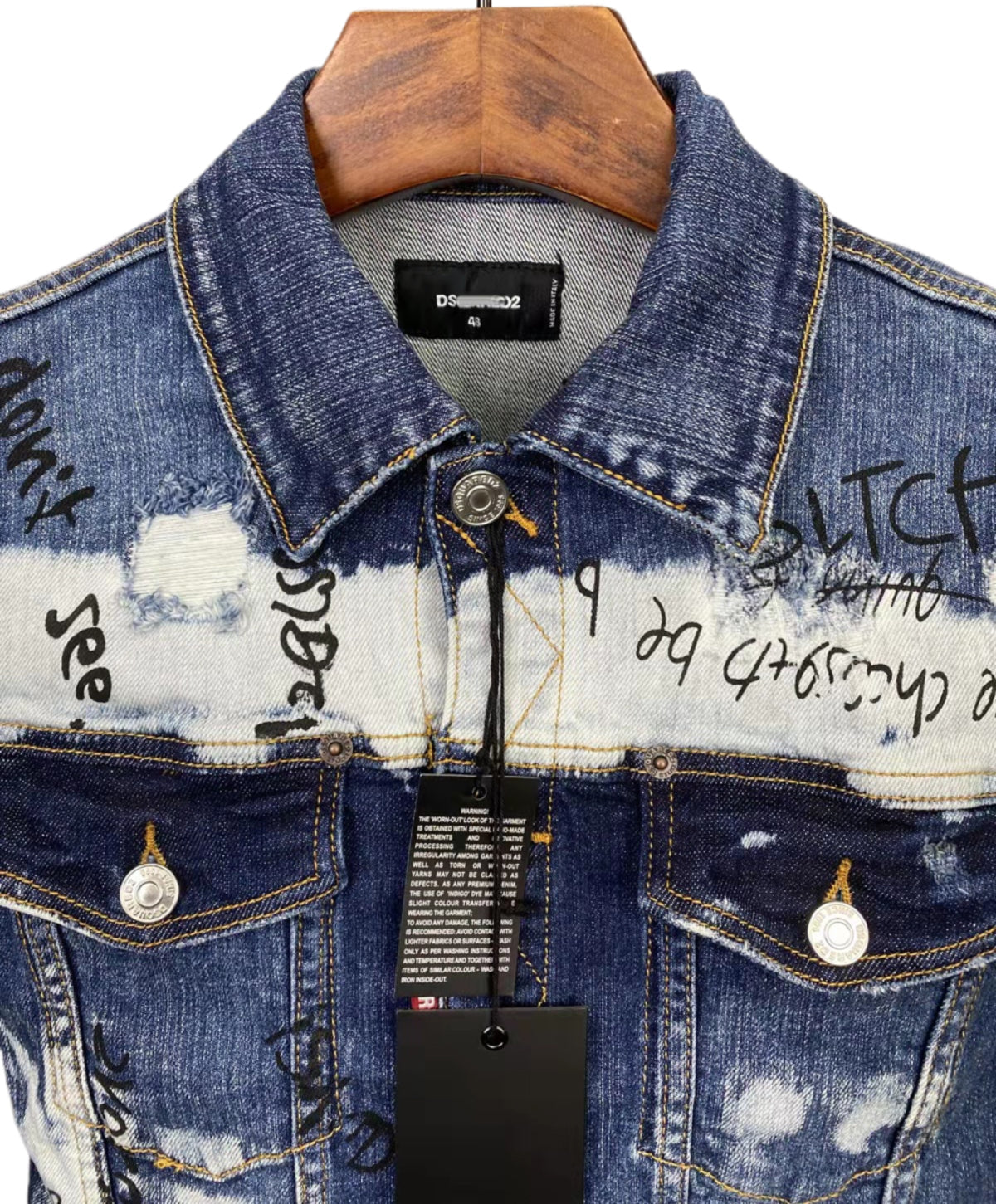 Dsquared2 All-Over Spots Slim Denim Jacket — Premium II.