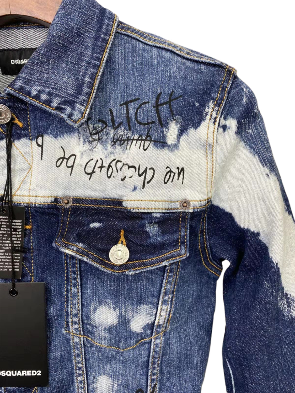 Dsquared2 All-Over Spots Slim Denim Jacket — Premium II.