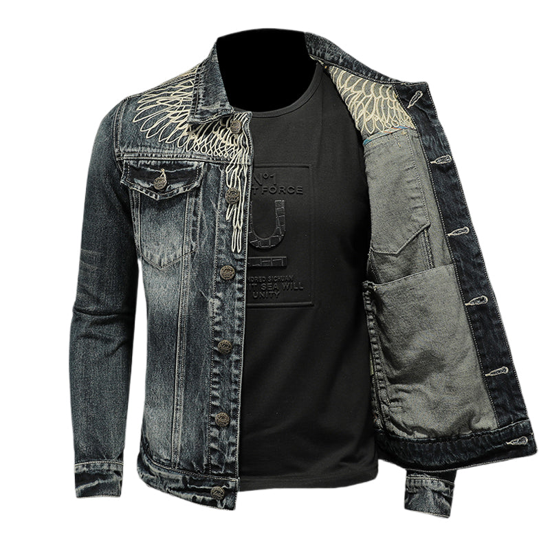 Dsquared2 All-Over Spots Slim Denim Jacket — Rock Denim, Redefined.