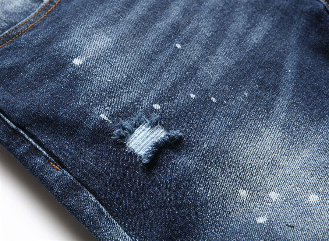 Dsquared2 Men's Slim Fit Ripped Jeans — Essential Dark Wash