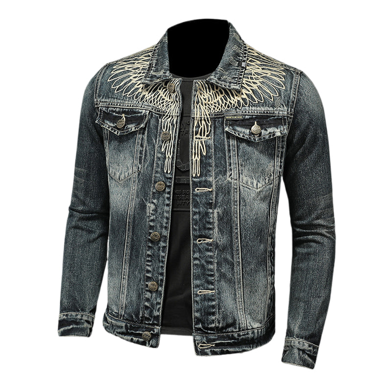 Dsquared2 All-Over Spots Slim Denim Jacket — Rock Denim, Redefined.