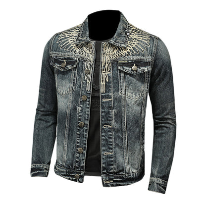 Dsquared2 All-Over Spots Slim Denim Jacket — Rock Denim, Redefined.