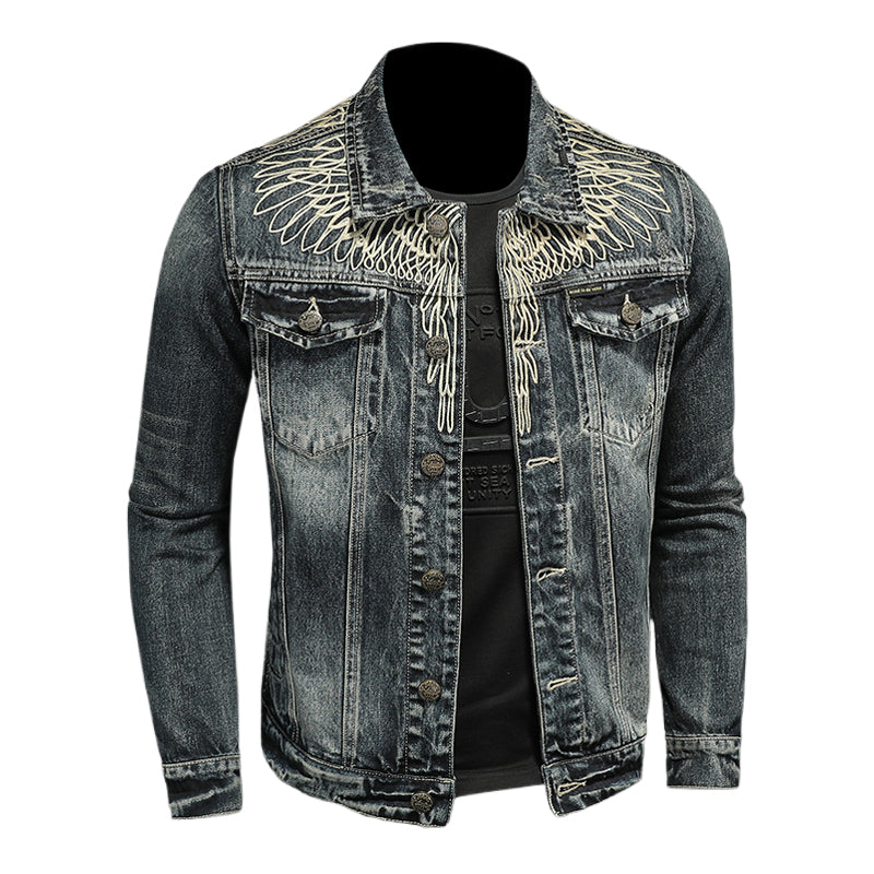 Dsquared2 All-Over Spots Slim Denim Jacket — Rock Denim, Redefined.