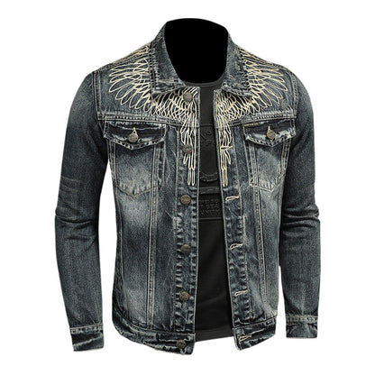 Dsquared2 All-Over Spots Slim Denim Jacket — Rock Denim, Redefined.