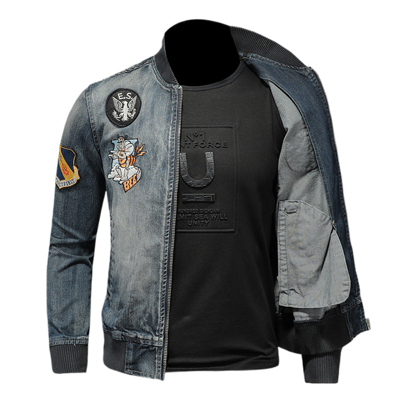 Dsquared2 All-Over Spots Slim Denim Jacket III — Rock Denim, Complete.