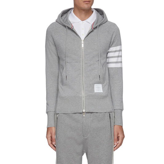 Thom Browne Couple Hoodie | 2-Way Zip & Drawstring Hood | 5 Colors | Sizes S–XXXXL