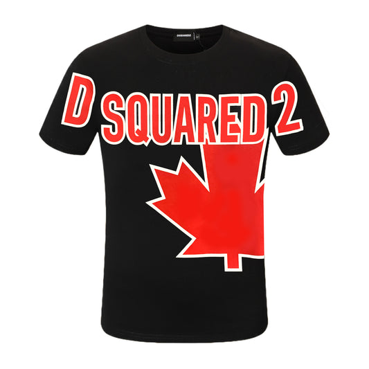 Dsquared2 Maple Leaf Cotton T-Shirt – 100% Cotton Unisex Tee | Black & White