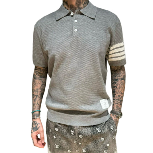 Thom Browne Cotton Polo Shirt | Neutral Palette Edition