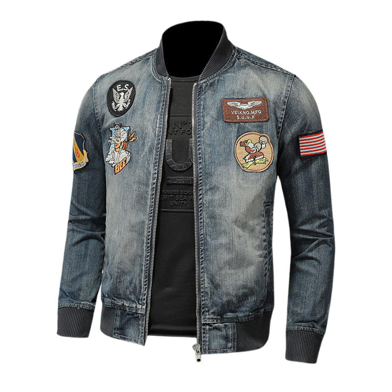 Dsquared2 All-Over Spots Slim Denim Jacket III — Rock Denim, Complete.