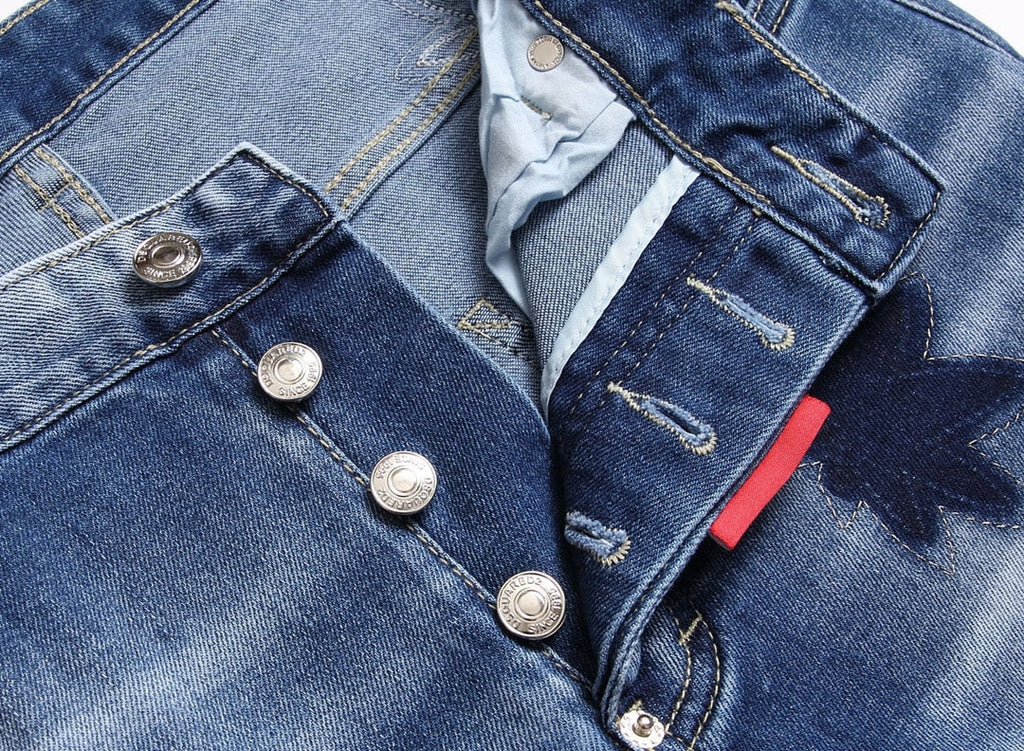 DSQ2 Jeans Ripped Maple Leaf