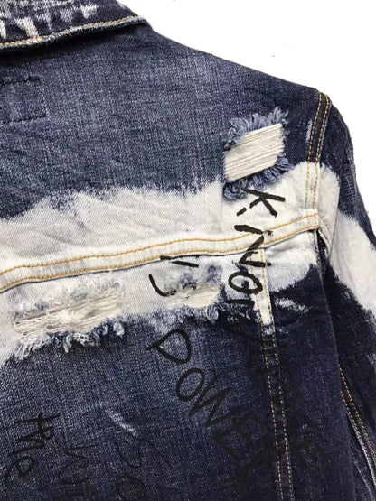 Dsquared2 All-Over Spots Slim Denim Jacket — Premium II.