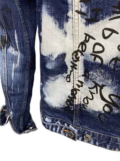Dsquared2 All-Over Spots Slim Denim Jacket — Premium II.