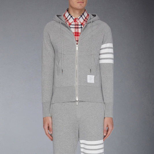Thom Browne Couple Hoodie | 2-Way Zip & Drawstring Hood | 5 Colors | Sizes S–XXXXL