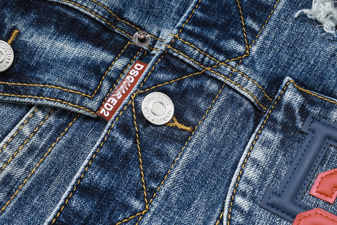 Dsquared2 All-Over Spots Slim Denim Jacket — The Original.