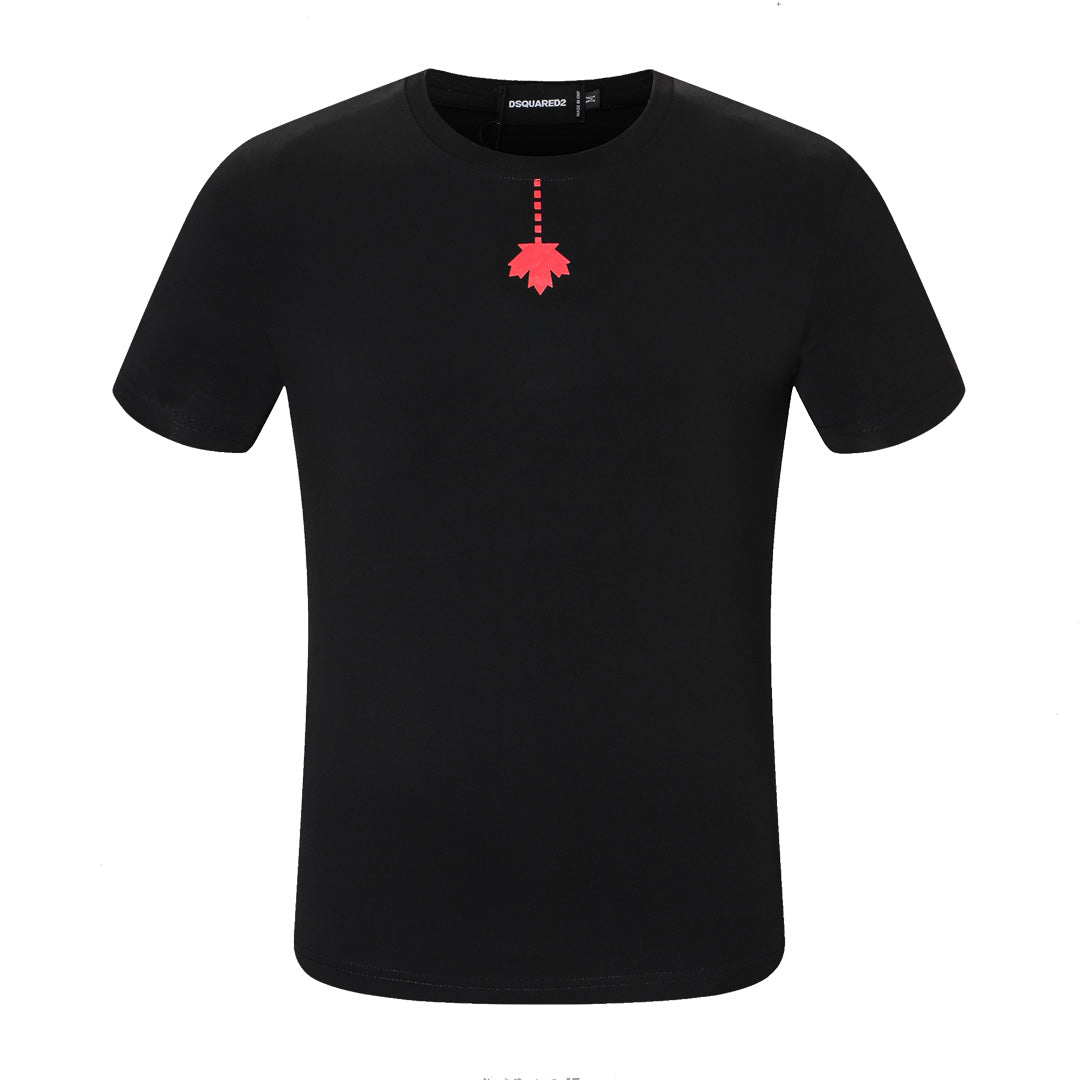 Dsquared2 Maple Leaf II Cotton T-Shirt – 100% Cotton Unisex Tee | Black & White