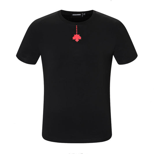 Dsquared2 Maple Leaf II Cotton T-Shirt – 100% Cotton Unisex Tee | Black & White