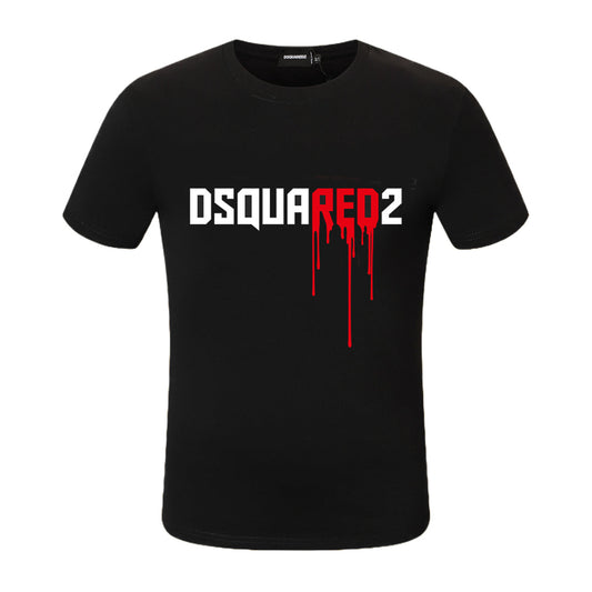 Dsquared2 Blood Logo Print T-Shirt – 100% Cotton Unisex Tee | Black & White