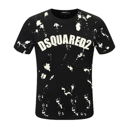 Dsquared2 Graffiti Paint Logo Cotton T-Shirt – 100% Cotton Unisex Tee | Black & White