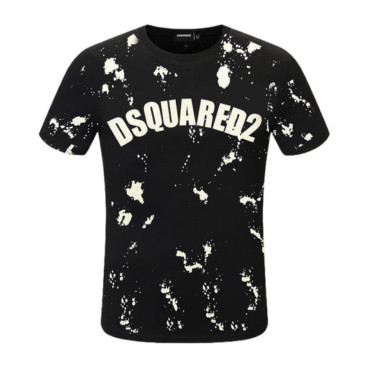 Dsquared2 Graffiti Paint Logo Cotton T-Shirt – 100% Cotton Unisex Tee | Black & White