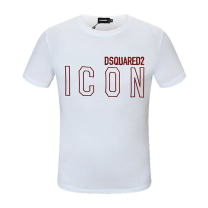 Dsquared2 Embroidery ICON Cotton T-Shirt – 100% Cotton Unisex Tee | White & Black