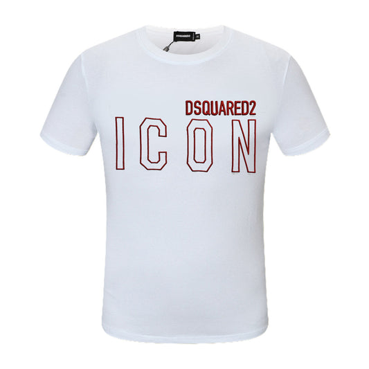 Dsquared2 Embroidery ICON Cotton T-Shirt – 100% Cotton Unisex Tee | White & Black