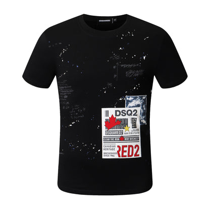 Dsquared2 Poster Graffiti Cotton T-Shirt – 100% Cotton Unisex Tee | Black & White