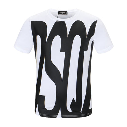 Dsquared2 DSQ2 Print Cotton T-Shirt – 100% Cotton Unisex Tee | White & Black