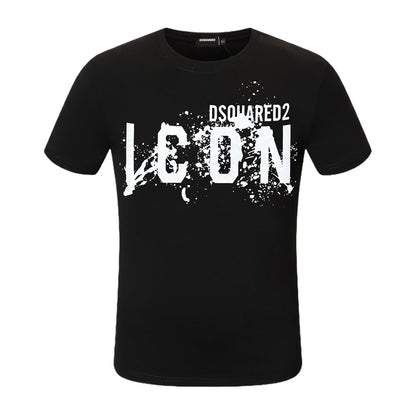 Dsquared2 ICON Paint T-Shirt – 100% Cotton Unisex Tee | Black & White