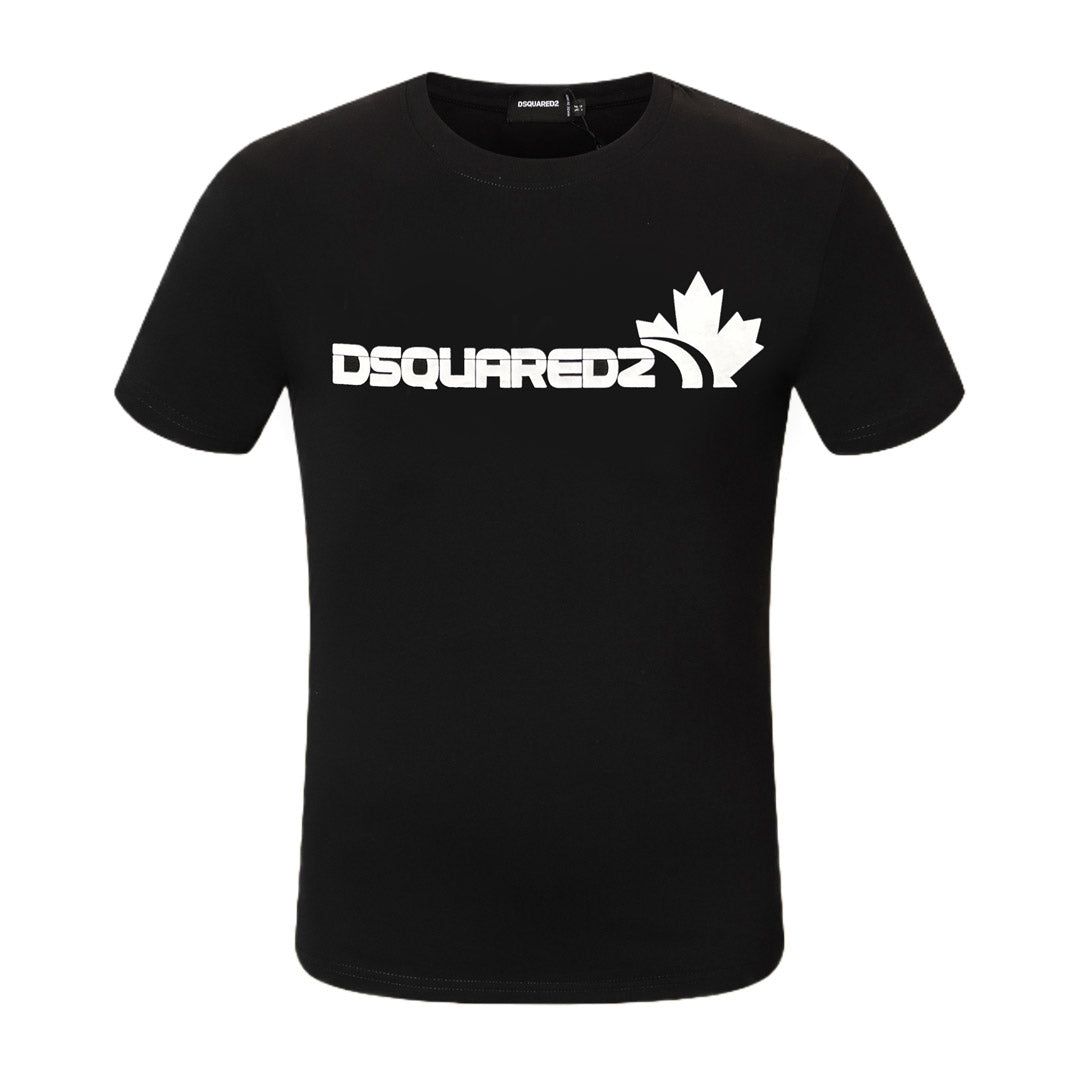 Dsquared2 Maple Leaf Logo Cotton T-Shirt – 100% Cotton Unisex Tee | Black & White
