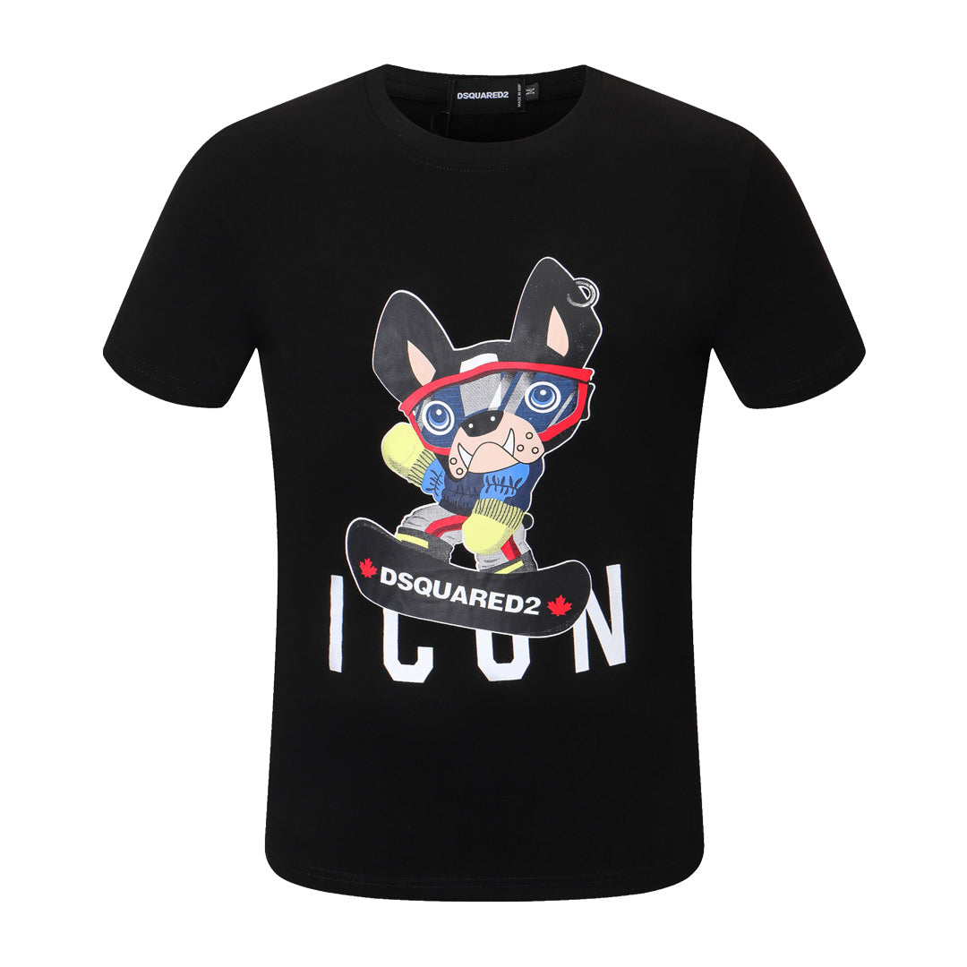Dsquared2 Skateboard ICON Cotton T-Shirt – 100% Cotton Unisex Tee | Black & White