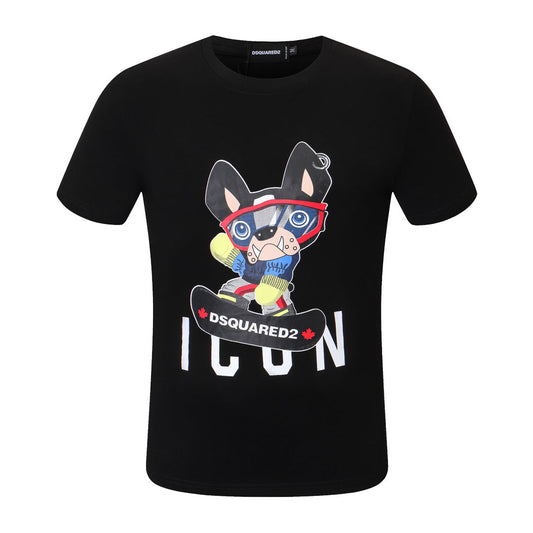 Dsquared2 Skateboard ICON Cotton T-Shirt – 100% Cotton Unisex Tee | Black & White