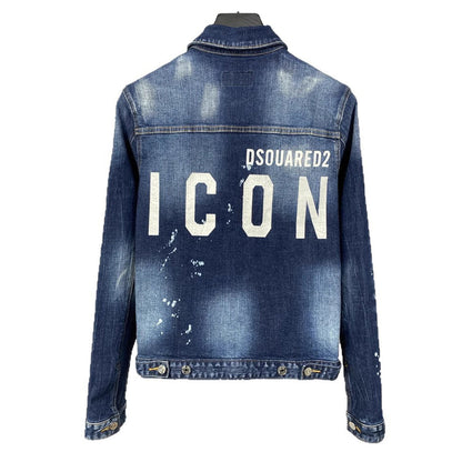 Dsquared2 All-Over Spots Slim Denim Jacket — Premium IV.