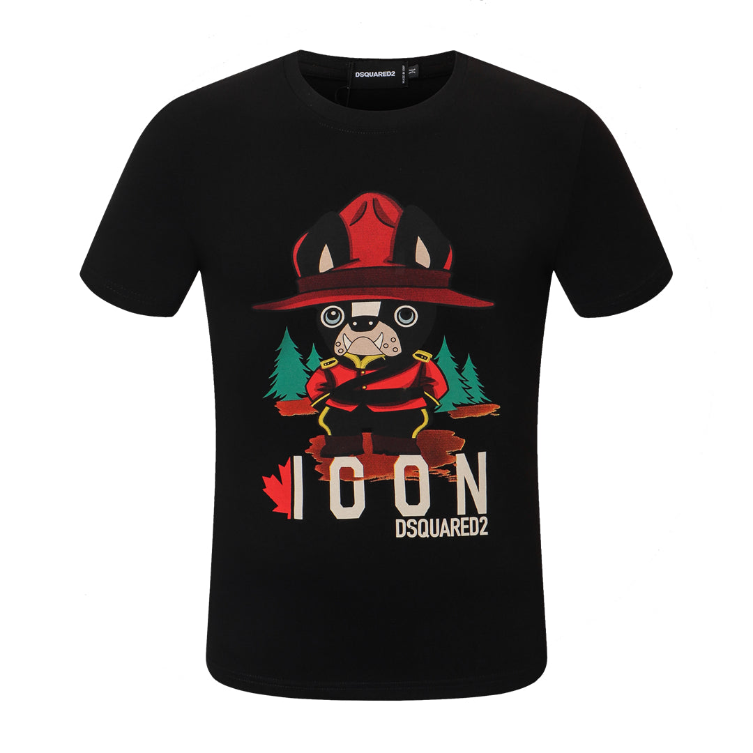 Dsquared2 Teddy Bear ICON Cotton T-Shirt – 100% Cotton Unisex Tee | Black & White