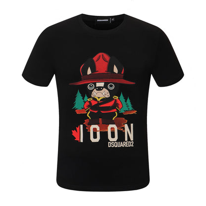 Dsquared2 Teddy Bear ICON Cotton T-Shirt – 100% Cotton Unisex Tee | Black & White