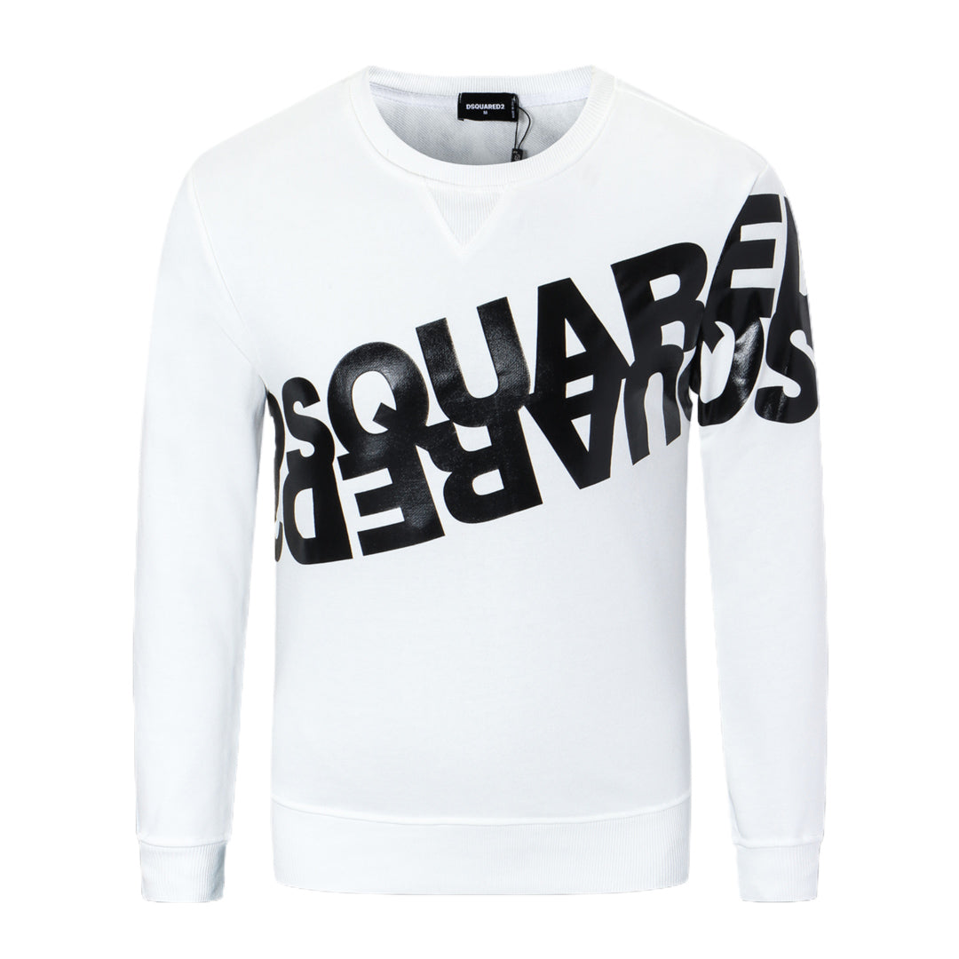 Dsquared2 Diagonal Logo Cotton Sweatshirt — Off-Axis. On Point.