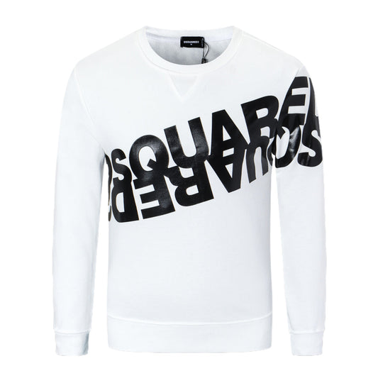 Dsquared2 Diagonal Logo Cotton Sweatshirt — Off-Axis. On Point.