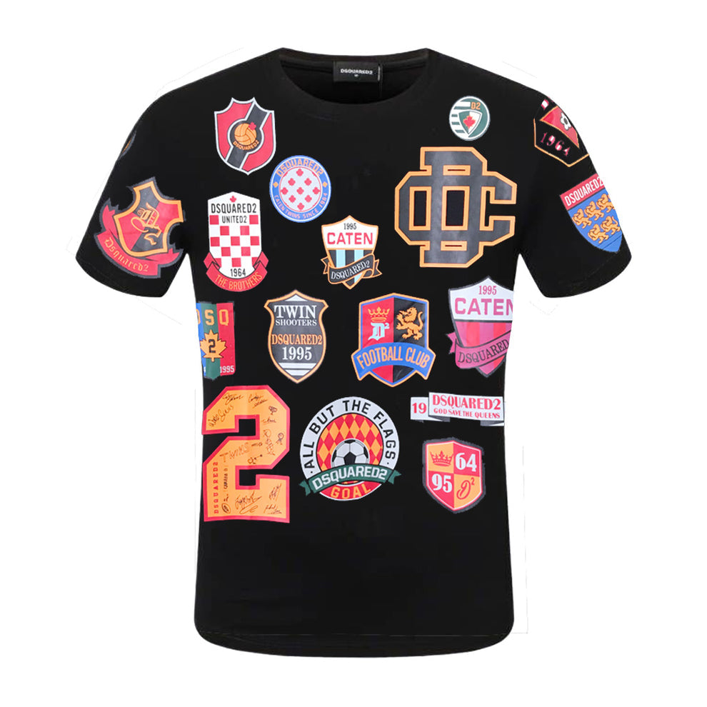Dsquared2 Stamp Cotton T-Shirt – 100% Cotton Unisex Tee | Black & White
